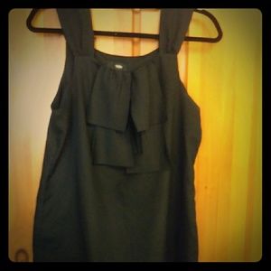 Black blouse with ruffles